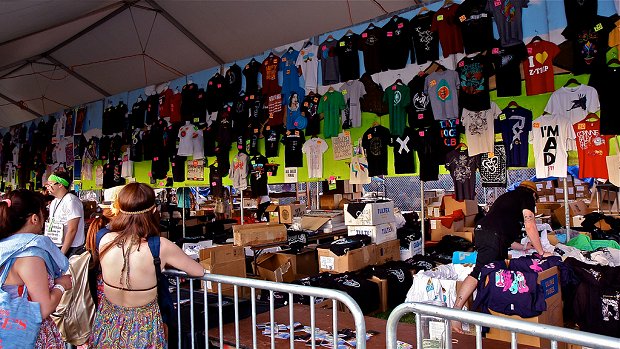 shop selling clothes displayed on the street