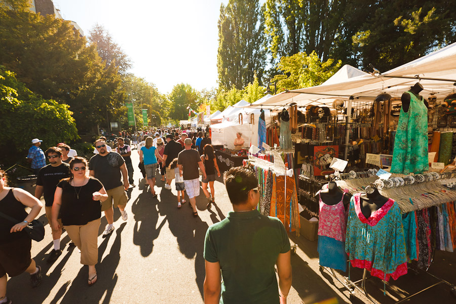 photo of people and vendor in an event