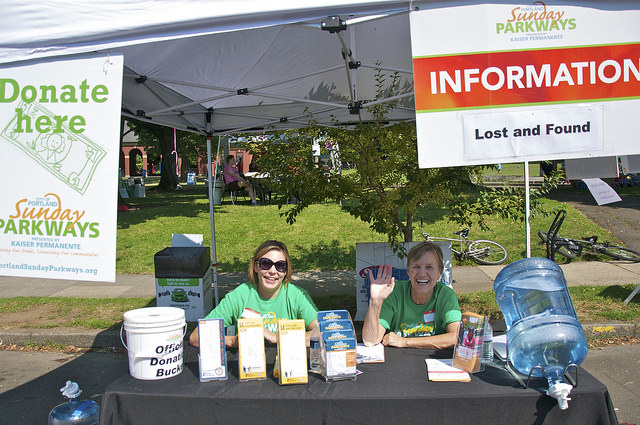 picture of two women in nonprofit booth