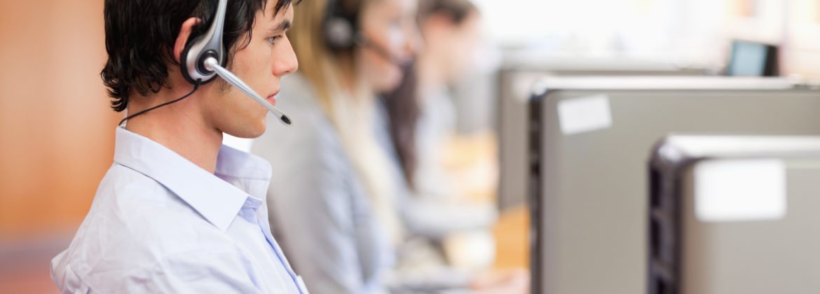 a man wearing headset supporting calls