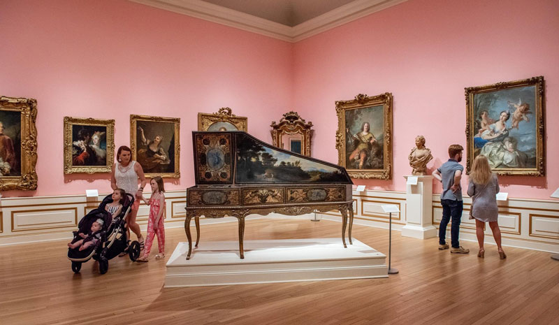 photo of people in the museum exhibits