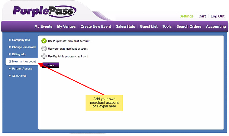 setting up Purplepass merchant account