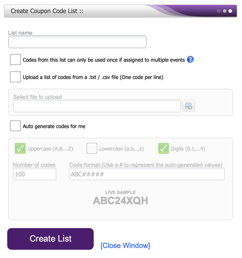 Create-coupon-codes-Purplepass-window