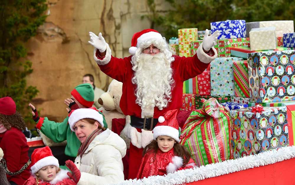 a-Christmas-parade-float-with-Santa-Clause