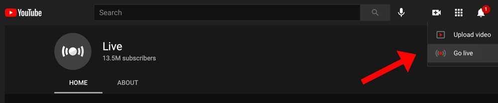 The-Go-LIve-option-in-YouTube