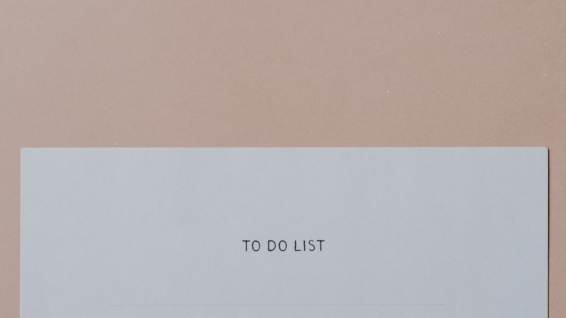 TO DO LIST