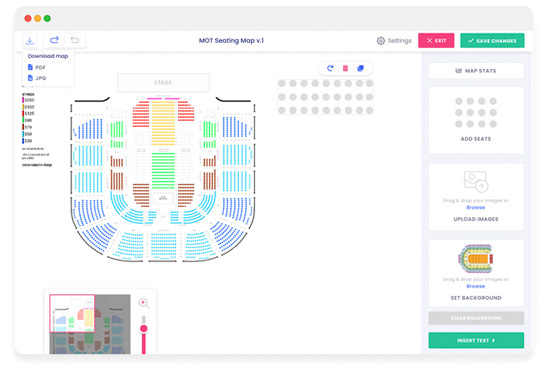 Purplepass building seating maps